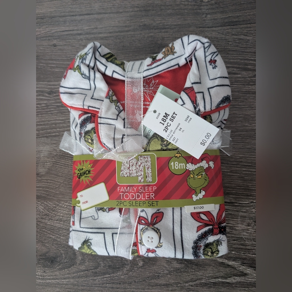 The Grinch Christmas Toddler 2 Piece Pajama Set‎ NWT